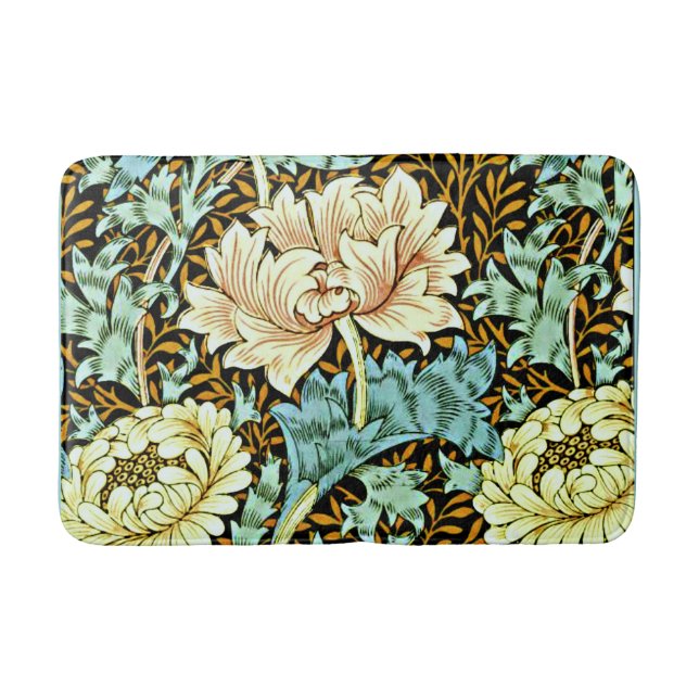 Alfombrilla De Baño William Morris - Patrón de crisantemo, (Anverso)