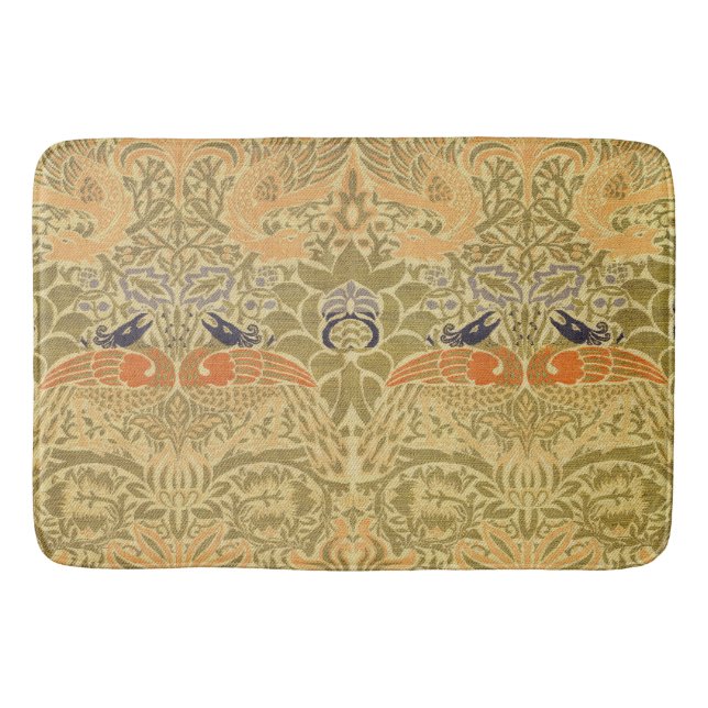 Alfombrilla De Baño William Morris Peacock & Dragon Arts & Crafts (Anverso)