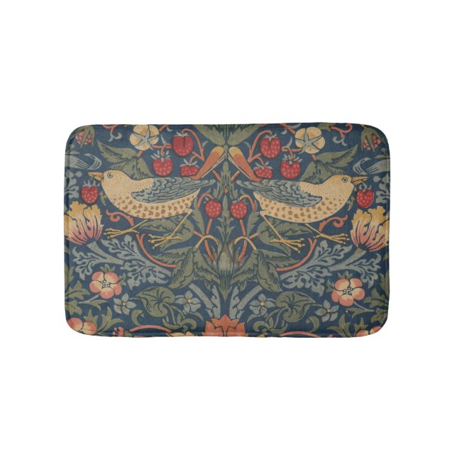 Alfombrilla De Baño William Morris Strawberry Thieves Aves (Anverso)
