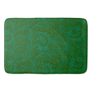Alfombrilla De Baño William Morris Vintage, Anemone en el verde esmera