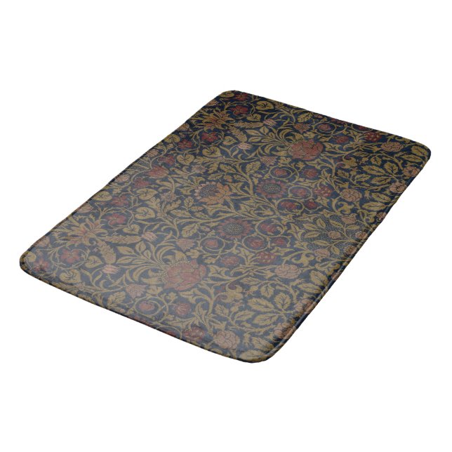 Alfombrilla De Baño William Morris: Violet & Columbine Bath Mat (Angular)