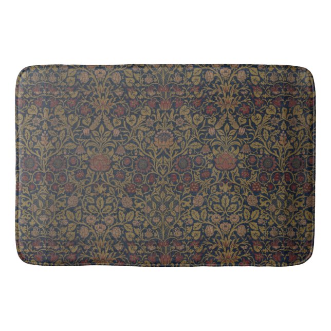 Alfombrilla De Baño William Morris Violet y Columbine (Anverso)