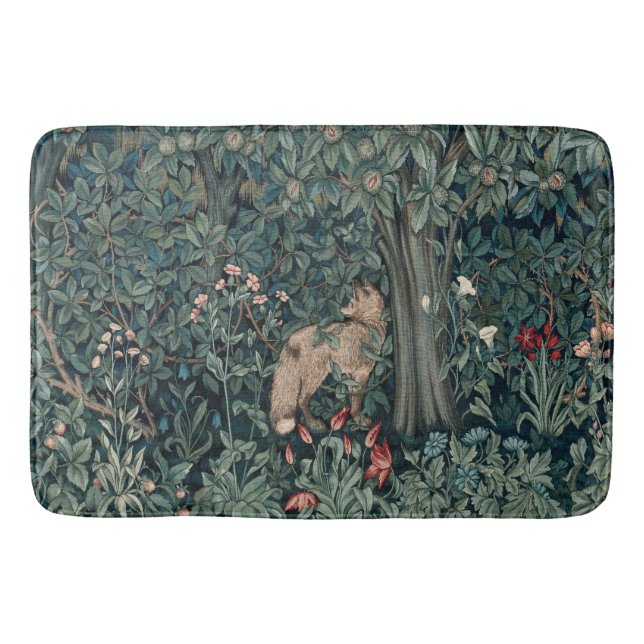 Alfombrilla De Baño William Morris Woodland Tapestry Fox (Anverso)