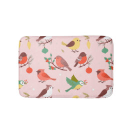 Alfombrilla De Baño Winter Christmas Birds Kids