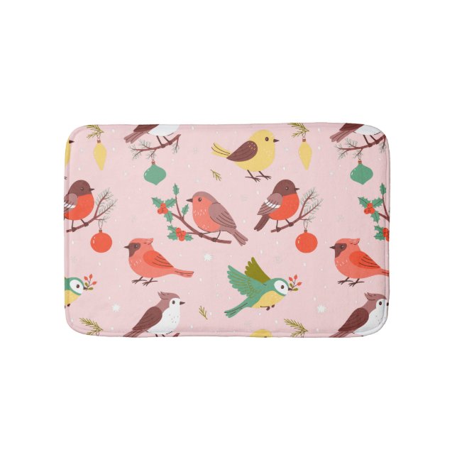 Alfombrilla De Baño Winter Christmas Birds Kids (Anverso)