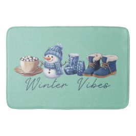 Alfombrilla De Baño Winter Vibes Friendly Snowman