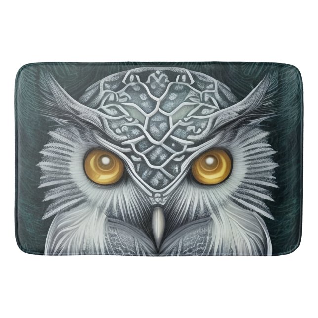 Alfombrilla De Baño Winter Wonder Snow Owl Beauty (Anverso)