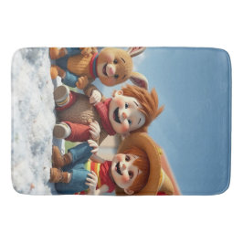 Alfombrilla De Baño Winterfreunde im Glück