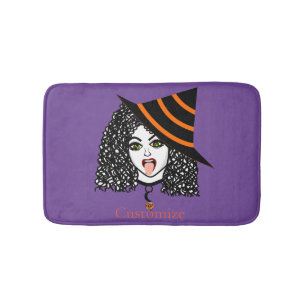 Alfombrilla De Baño Witch Thunder_Cove con cabello rizado