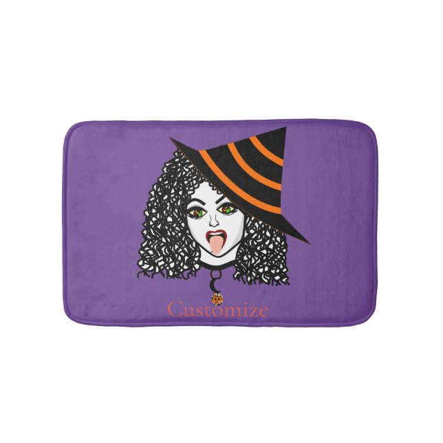 Alfombrilla De Baño Witch Thunder_Cove con cabello rizado (Anverso)