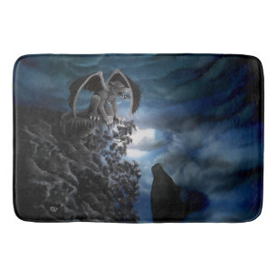 Alfombrilla De Baño Wolf Moon - Wolf con Golem