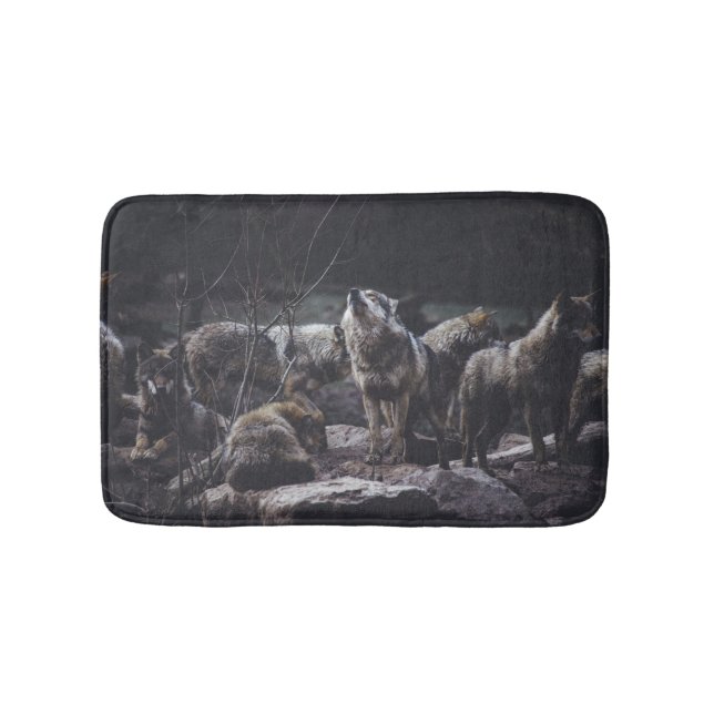 Alfombrilla De Baño Wolf Pack Bath Mat (Anverso)