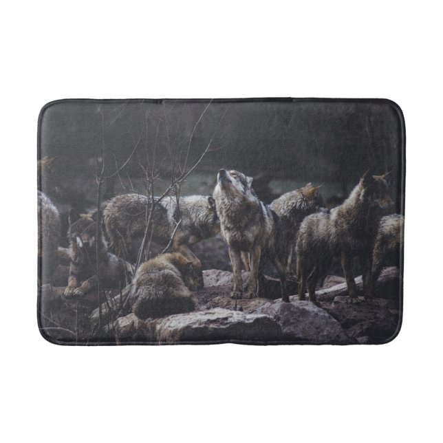 Alfombrilla De Baño Wolf Pack Bath Mat (Anverso)