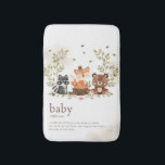 Alfombrilla De Baño Woodland Animales Nursery Baby Definition<br><div class="desc">Madera de baño de definición de bebé para animales de Woodland</div>