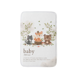 Alfombrilla De Baño Woodland Animales Nursery Baby Definition