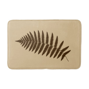 Alfombrilla De Baño Woodland Fern 2, Brown y Beige