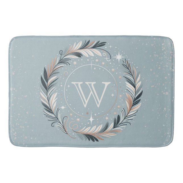 Alfombrilla De Baño Wreath de invierno encantado (Anverso)