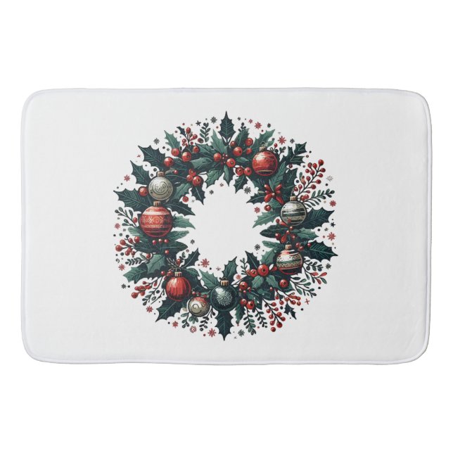 Alfombrilla De Baño Wreath navidades (Anverso)