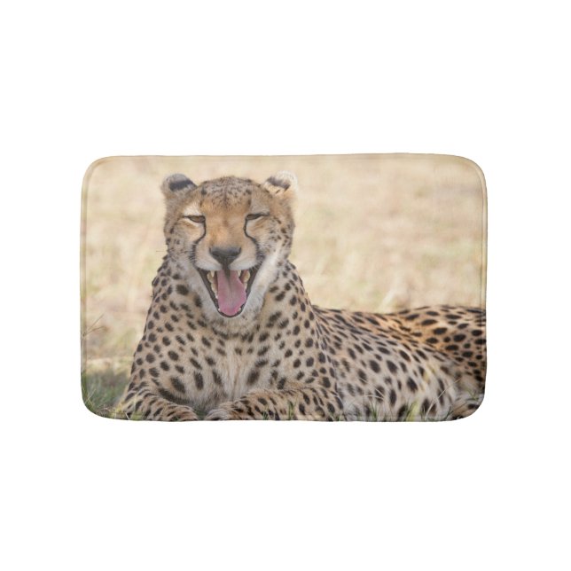 Alfombrilla De Baño Yawning Cheetah (Anverso)