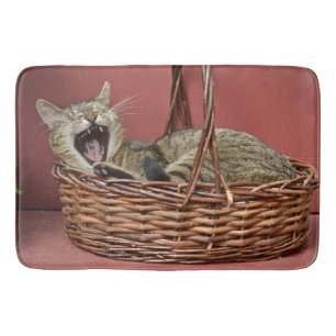Alfombrilla De Baño Yawning Kitty