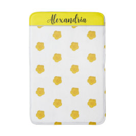 Alfombrilla De Baño Yellow Wildflower customizable Photo Bath Mat