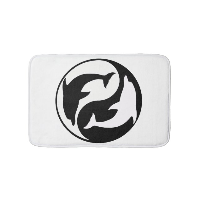 Alfombrilla De Baño Yin Yang Dolphins Bath Mat (Anverso)