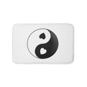 Alfombrilla De Baño Yin Yang Love Hearts Bath Mat
