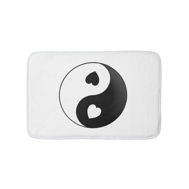 Alfombrilla De Baño Yin Yang Love Hearts Bath Mat (Anverso)