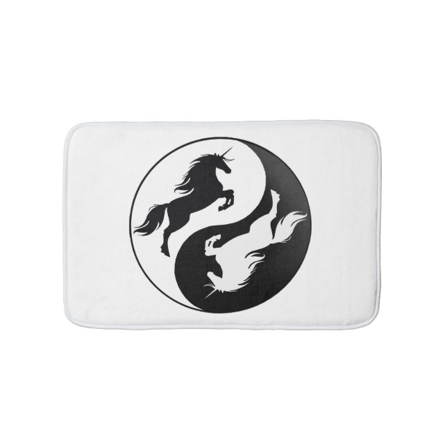 Alfombrilla De Baño Yin Yang Unicorn Bath Mat (Anverso)