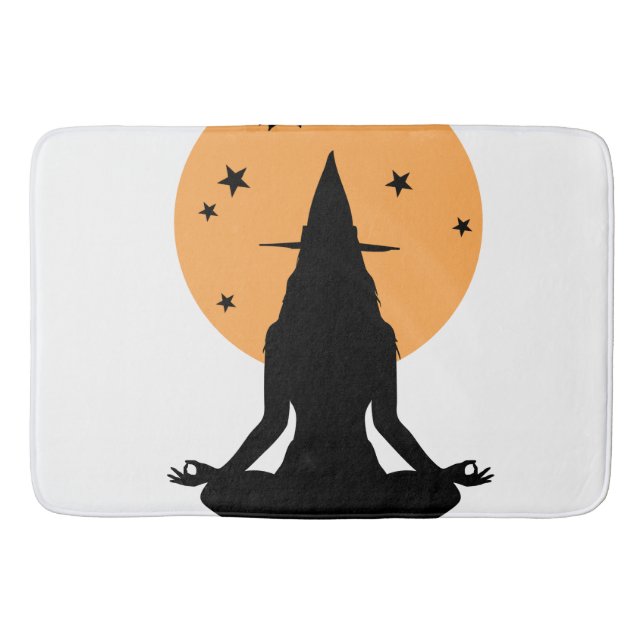 Alfombrilla De Baño Yoga contemporáneo de Halloween (Anverso)