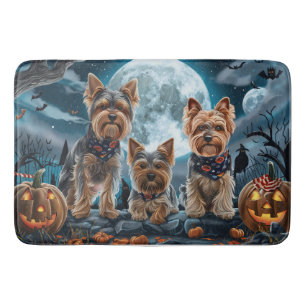 Alfombrilla De Baño Yorkshire Terrier Halloween Spooky
