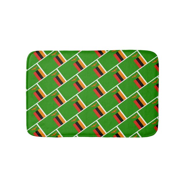 Alfombrilla De Baño ZAMBIA FLAG Patriótico moderno zambiano (Anverso)