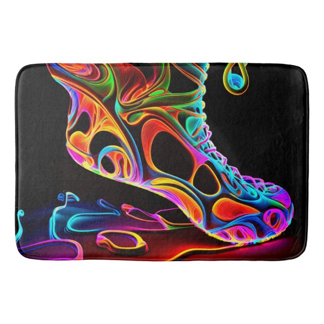 Alfombrilla De Baño Zapatilla de neón (Anverso)