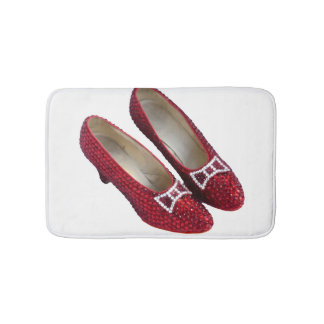 Alfombrilla De Baño Zapatillas rojas de rubí zapatillas de bathmat mal