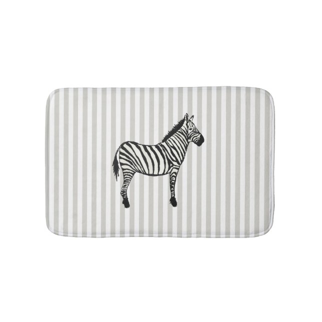 Alfombrilla De Baño Zebra Safari Diseño Stripe Bath Mat (Anverso)