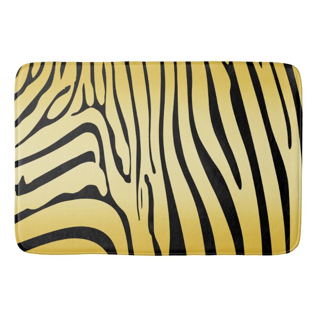 Alfombrilla De Baño Zebra Zebra Yellow (Anverso)