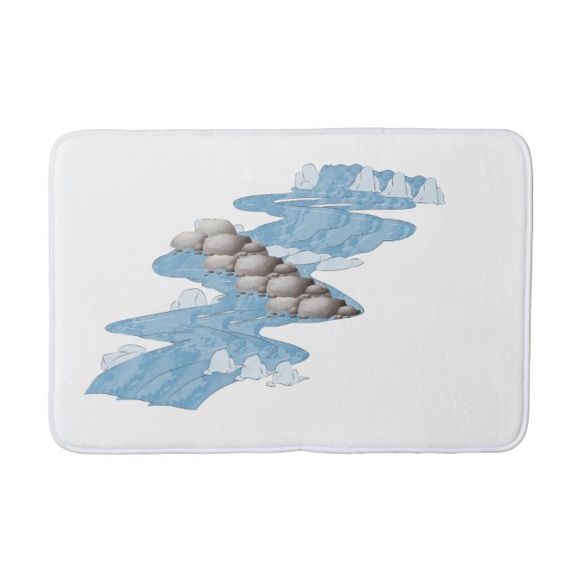 Alfombrilla De Baño Zen River Stones Bathmat (Anverso)