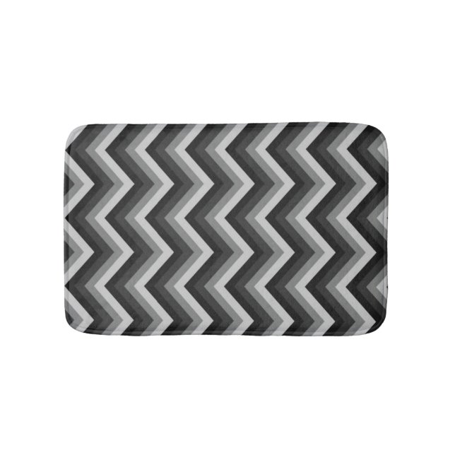 Alfombrilla De Baño Zigzag retro Chevron del modelo (Anverso)