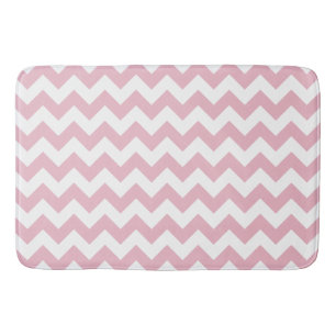 Alfombrilla De Baño Zigzag rosa, Chevron rosado, patrón geométrico