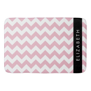Alfombrilla De Baño Zigzag Rosado, Chevron Rosa, Patrón De Ondas, Su N