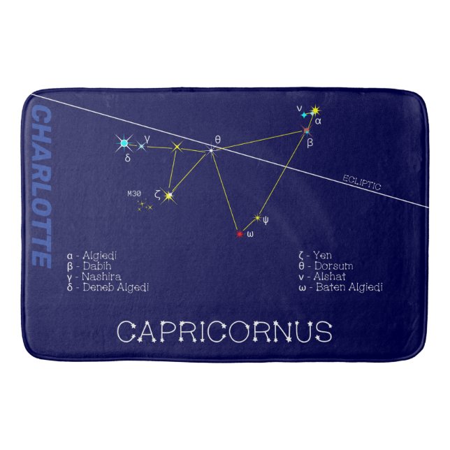 Alfombrilla De Baño Zodiac Constellation Capricornus (Anverso)