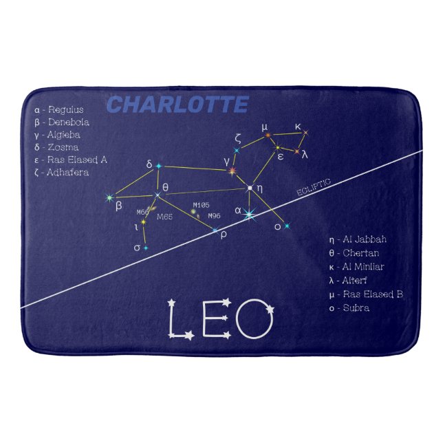 Alfombrilla De Baño Zodiac Constellation Leo (Anverso)