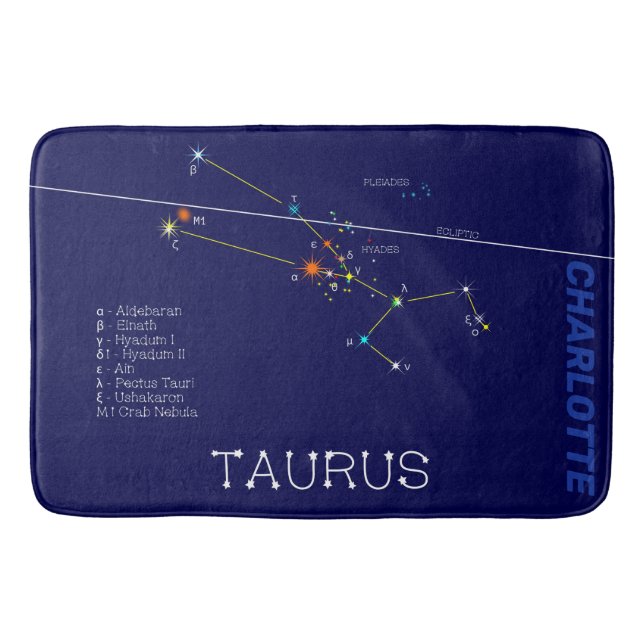 Alfombrilla De Baño Zodiac Constellation Taurus (Anverso)