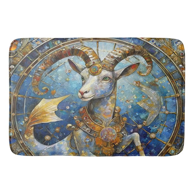 Alfombrilla De Baño Zodiaco - Capricornio la cabra marina (Anverso)