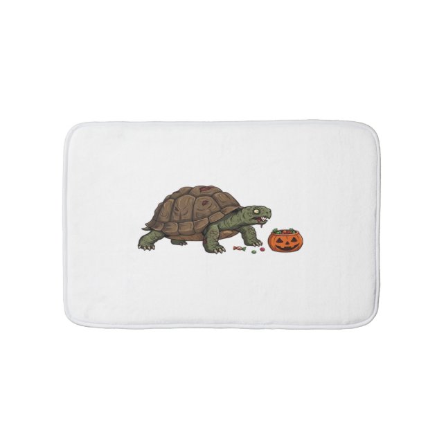 Alfombrilla De Baño Zombie Turtle Candy Crawl - Spooky Slow Halloween  (Anverso)
