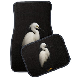 Alfombrilla De Coche Black 4 Luxe Set of car mats, Snowy Egret