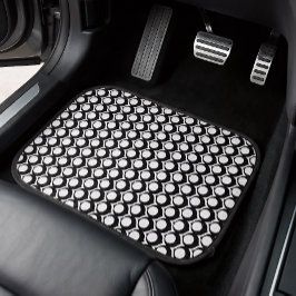 Alfombrilla De Coche Black White Modern Geometric Pattern
