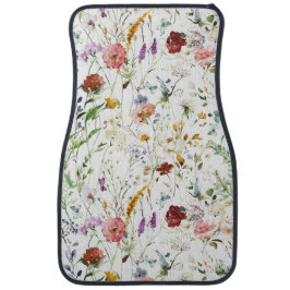 Alfombrilla De Coche Boho Wildflower Watercolor Spring  Flower