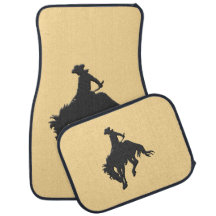 Caballo Bucking del vaquero negro del oro