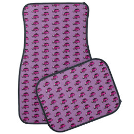 Alfombrilla De Coche Clásico Grunge Rosa Púrpura